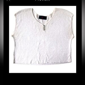 Cyrus sleeveless knit top white size small